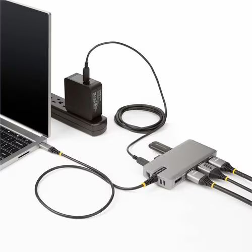 StarTech USB-C Triple-Monitor Multiport Adapter with HDMI, DisplayPort, Ethernet and 100W Power Delivery