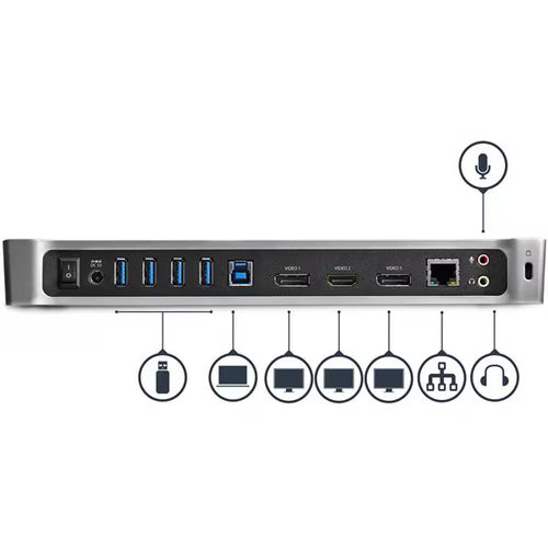 StarTech Triple Monitor USB 3.0 Docking Station for Laptops