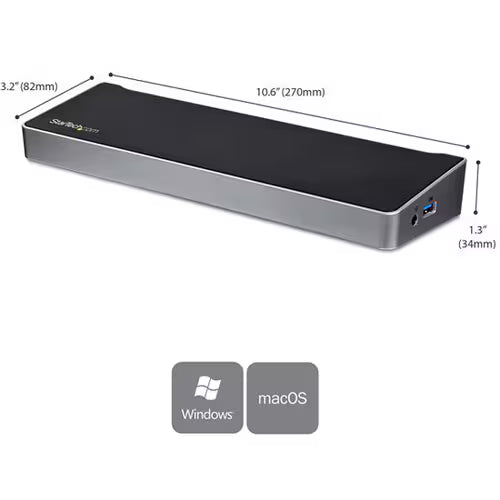 StarTech Triple Monitor USB 3.0 Docking Station for Laptops