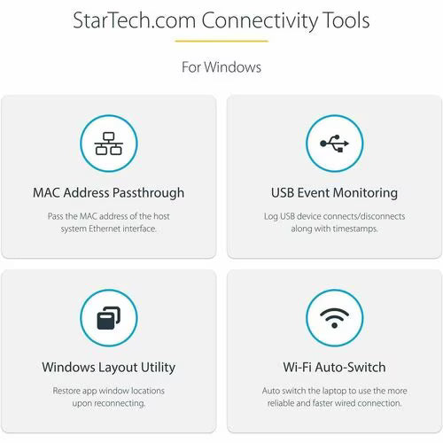 StarTech 4K USB-C Triple Monitor Docking Station with 60W Power Delivery