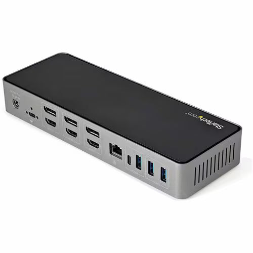 StarTech Hybrid USB-C and USB-A Triple Monitor Docking Station with 85W Power Delivery