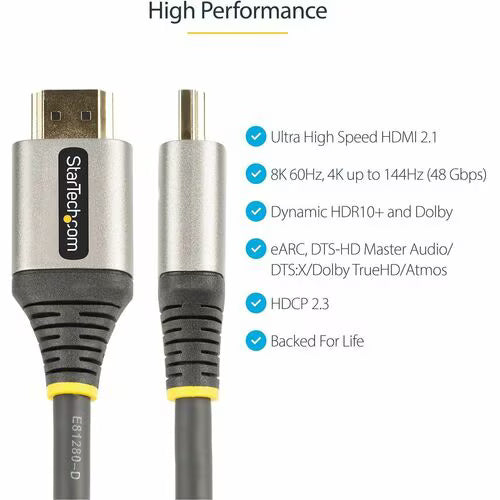 StarTech HDMM21V2M HDMI 2.1 Cable 2m 8K / 4K120