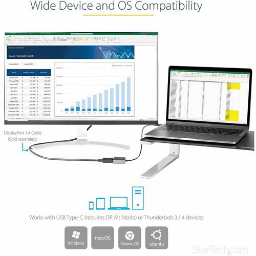 StarTech CDP2DPEC USB-C to DisplayPort Adapter 8K