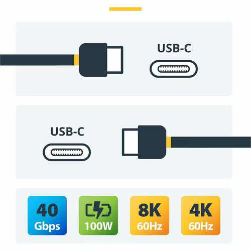 StarTech A40G2MB-TB4-CABLE Thunderbolt 4 Cable 2m 40Gbps with 100W PD