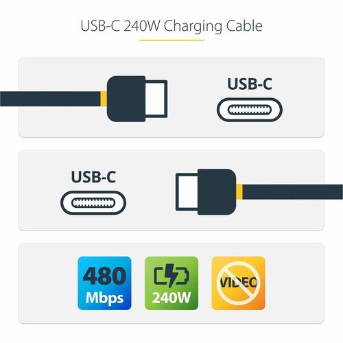 StarTech USB2EPR2M USB-C 240W Charging Cable 2m