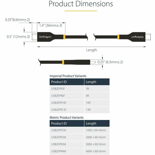 StarTech USB2EPR2M USB-C 240W Charging Cable 2m