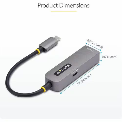 StarTech 2GPD3-USB-C-ETHERNET USB-C to 2.5GbE Adapter with 100W PD