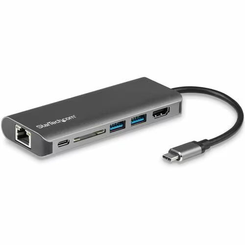 StarTech USB-C Docking Station with HDMI, Ethernet, SD Card Reader and 60W Power Delivery