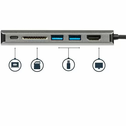 StarTech USB-C Docking Station with HDMI, Ethernet, SD Card Reader and 60W Power Delivery