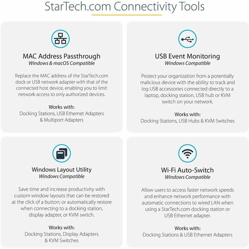 StarTech USB-C Multiport Adapter with HDMI, VGA, Ethernet and USB Hub