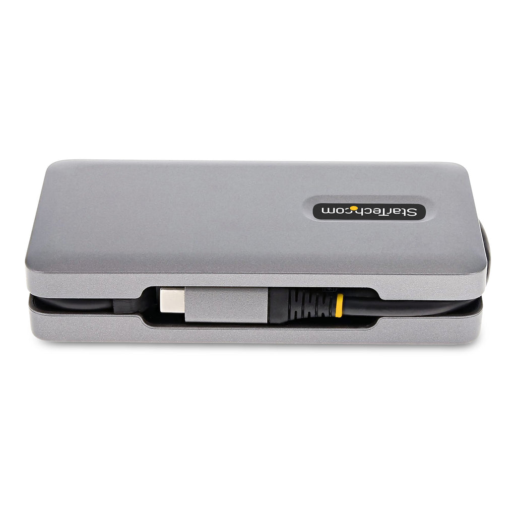 StarTech DKT31CDHPD3 USB-C adapter showing port layout for business laptop setup